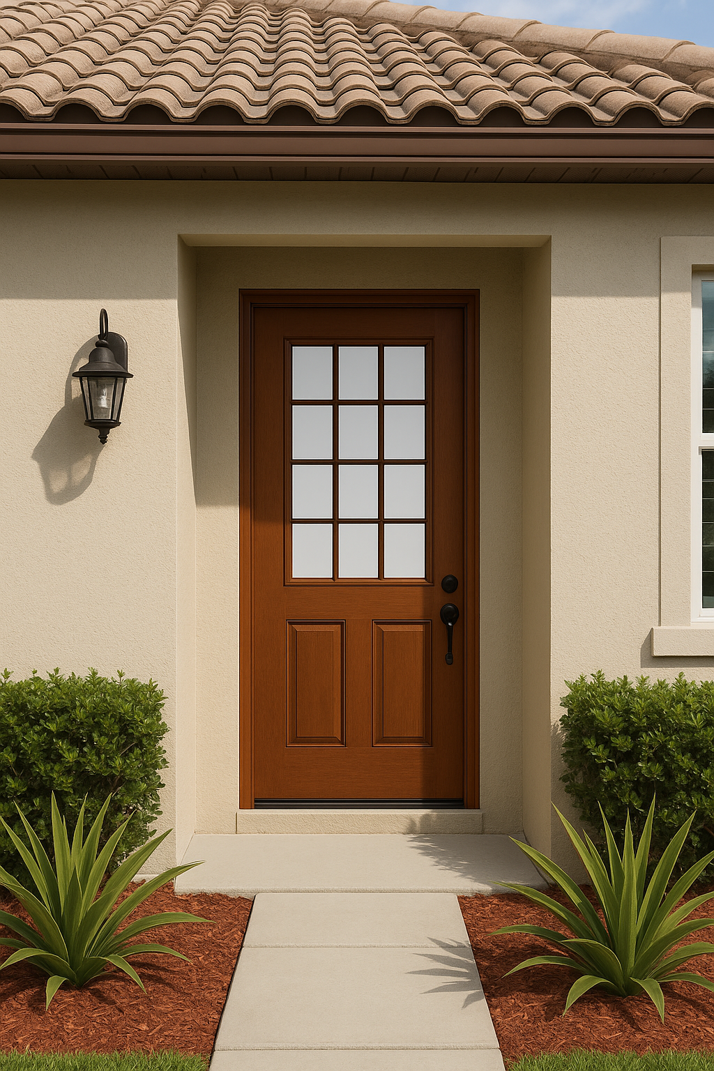 Impact Windows & Doors Tampa - Full Lite Flush - Colonial