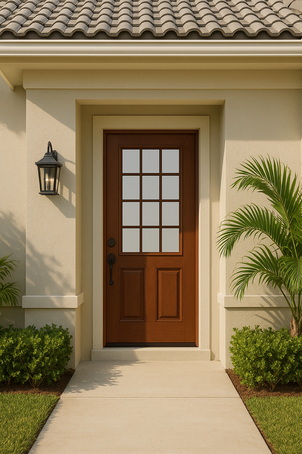 Impact Windows & Doors Tampa - Full Lite w/ Stile Lines - Colonial