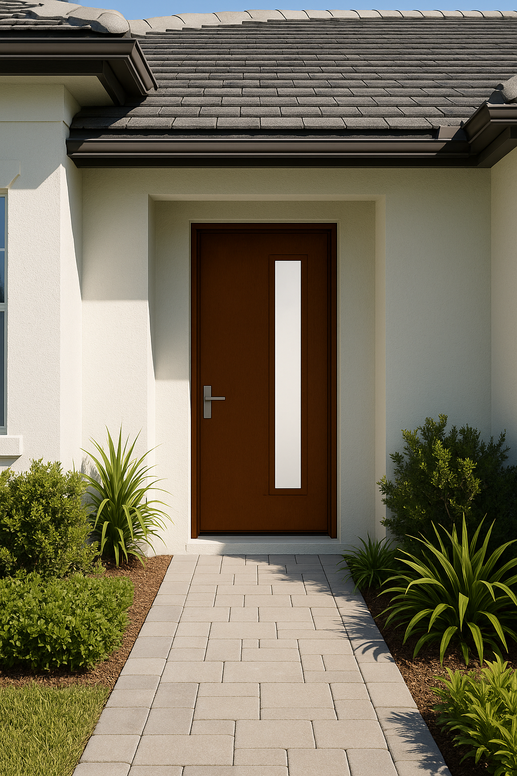 Impact Windows & Doors Tampa - Pulse Linea Offset Right - Satin Etch
