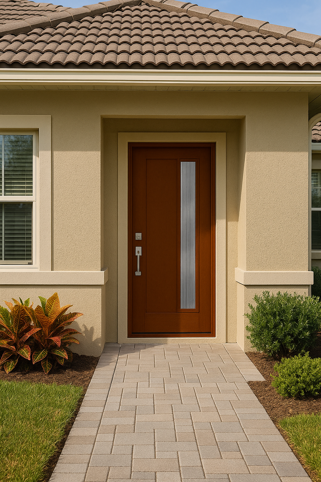Impact Windows & Doors Tampa - Pulse Linea Offset Right - Reeded