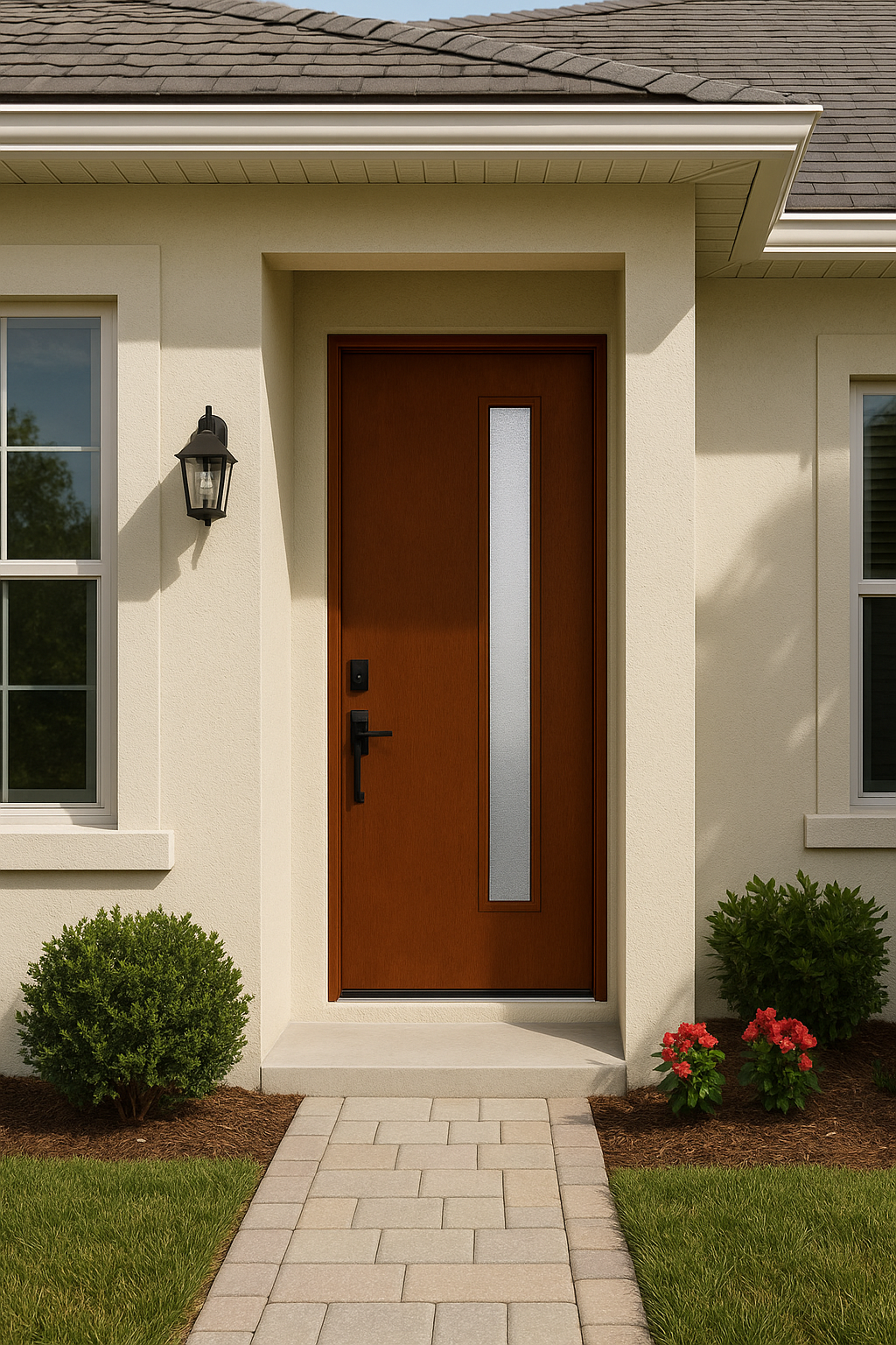 Impact Windows & Doors Tampa - Pulse Linea Offset Right - Granite