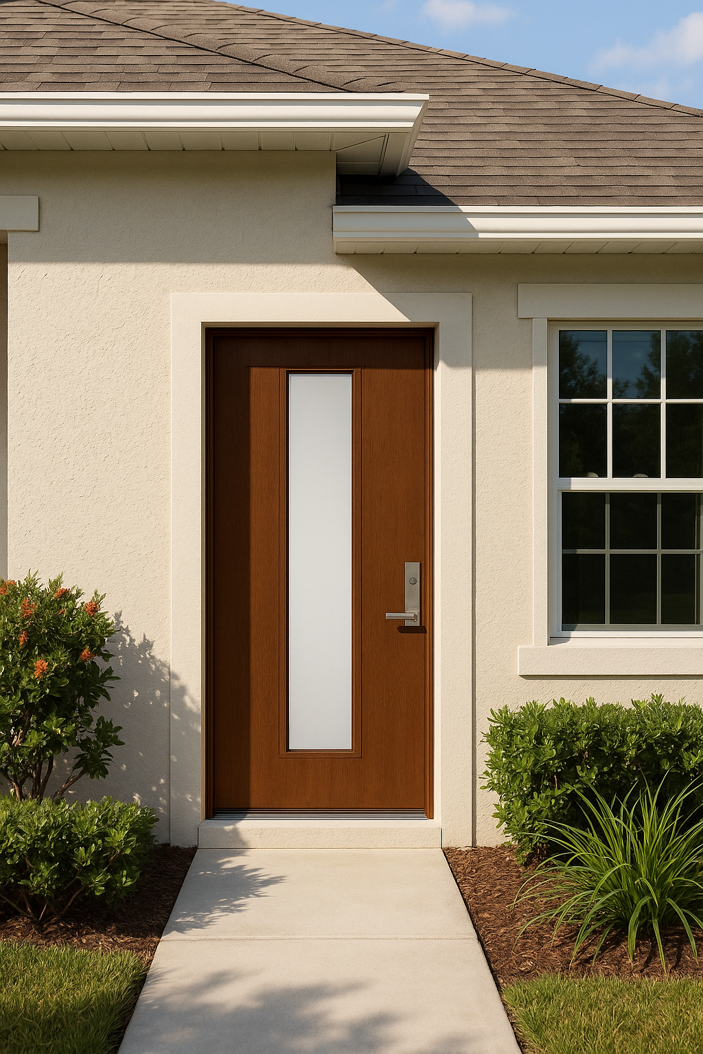 Impact Windows & Doors Tampa - Pulse Linea Centered - Satin Etch