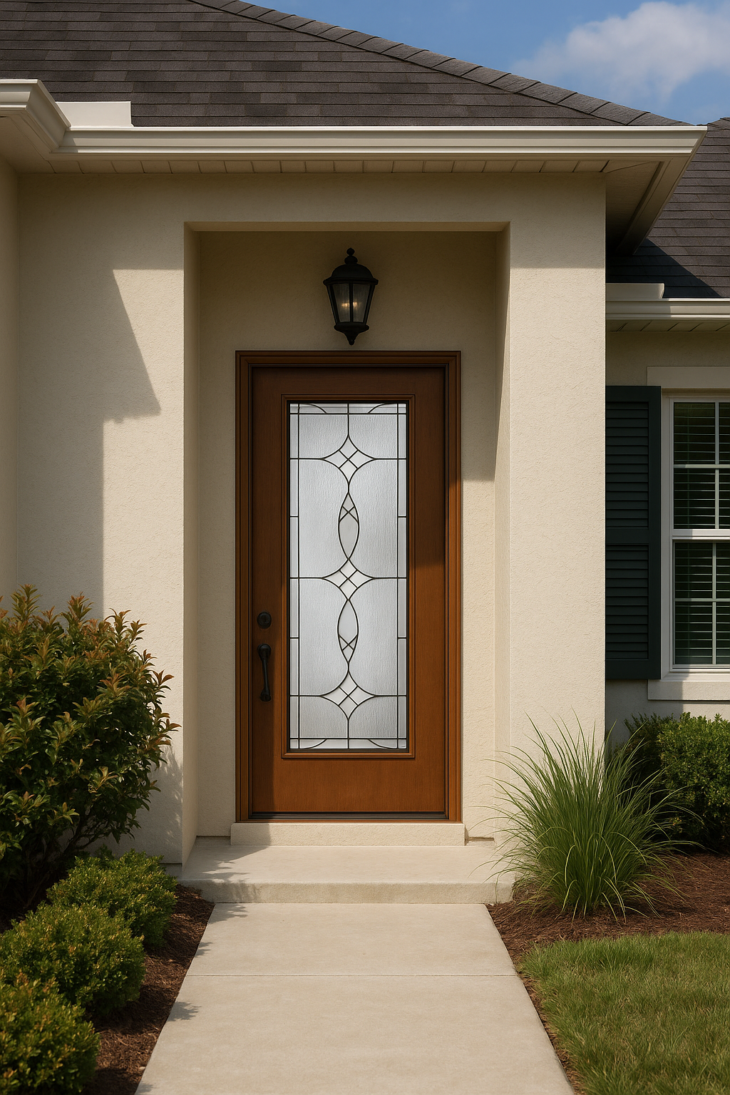 Impact Windows & Doors Tampa - Full Lite Flush - Blackstone