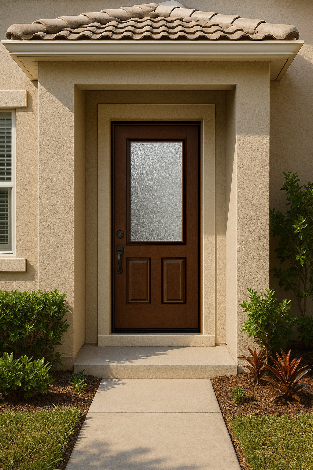Impact Windows & Doors Tampa - 3/4 Lite 2 Panel - Granite
