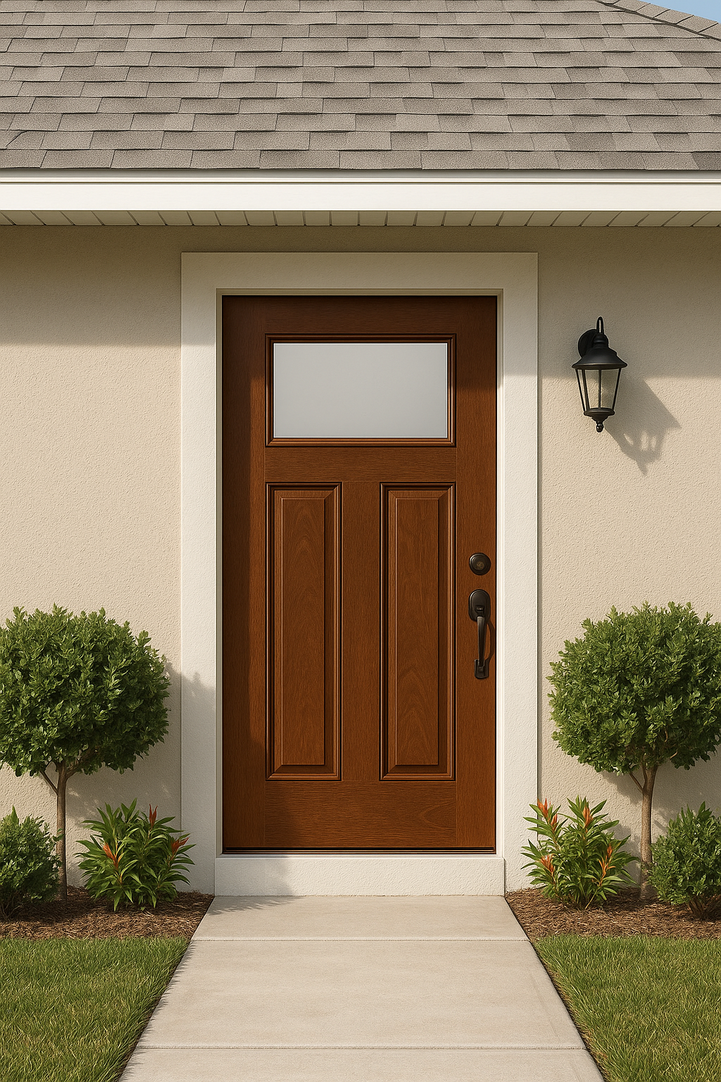 Impact Windows & Doors Tampa - Craftsman Lite 2 Panel - Satin Etch