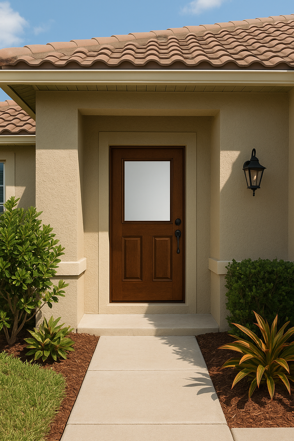 Impact Windows & Doors Tampa - Half Lite 2 Panel - Satin Etch