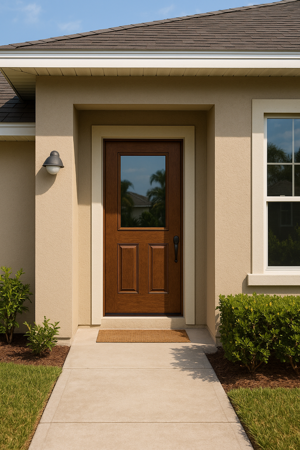 Impact Windows & Doors Tampa - Half Lite 2 Panel - Clear 1 Lite No Grid