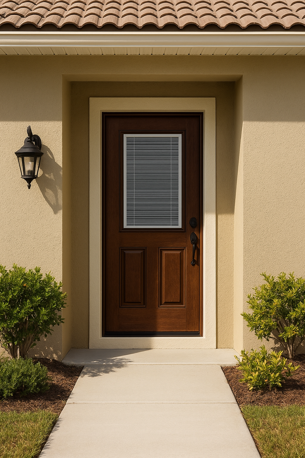 Impact Windows & Doors Tampa - Half Lite 2 Panel - Blinds Raise/Tilt No Grid