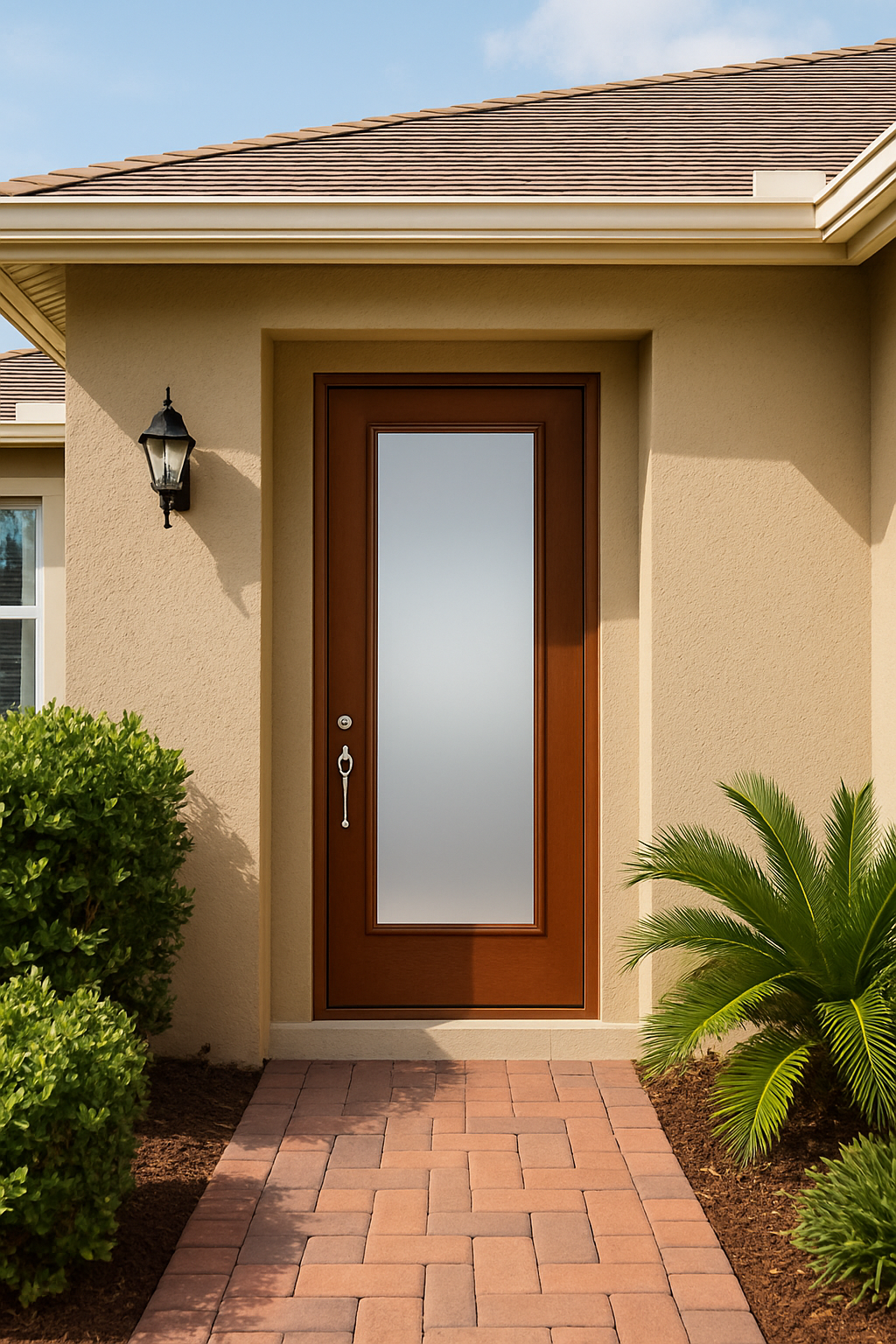 Impact Windows & Doors Tampa - 8' Full Lite Flush - Clear 1 Lite No Grid