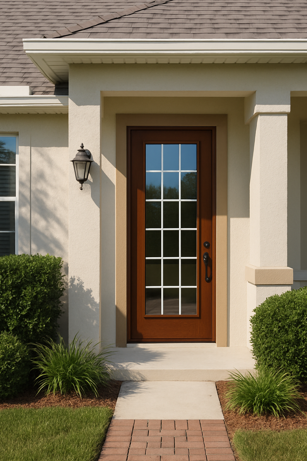 Impact Windows & Doors Tampa - 8' Full Lite Flush - Colonial