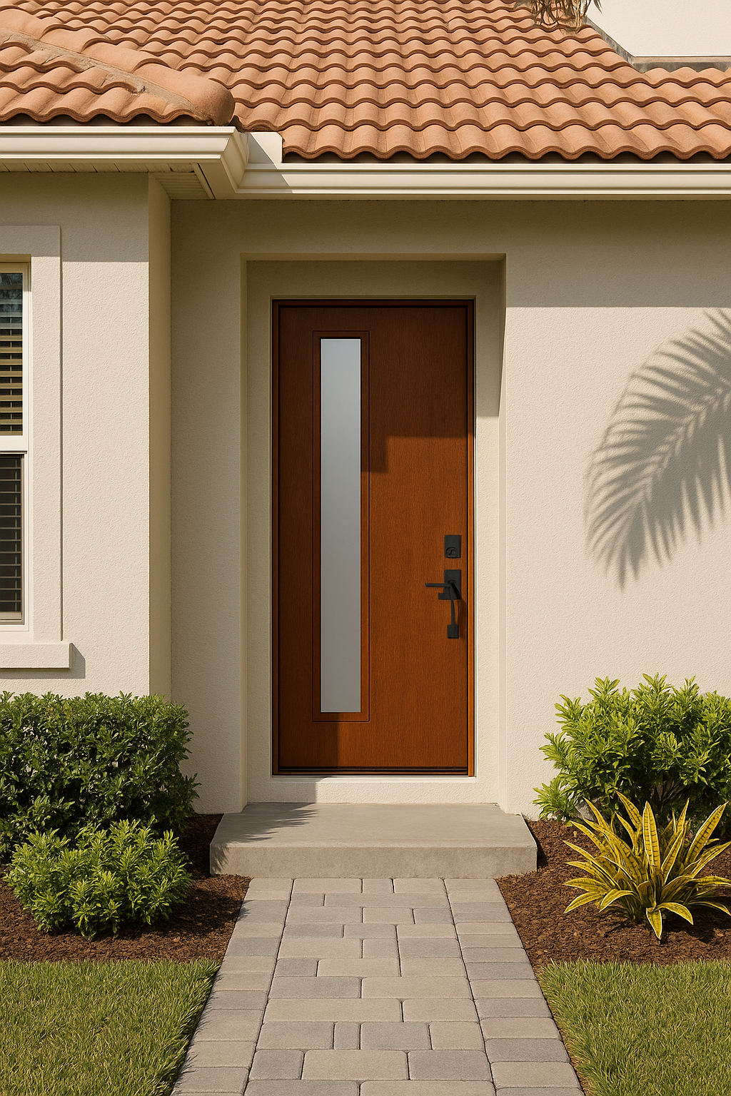 Impact Windows & Doors Tampa - Pulse 8' Linea Offset Left - Satin Etch