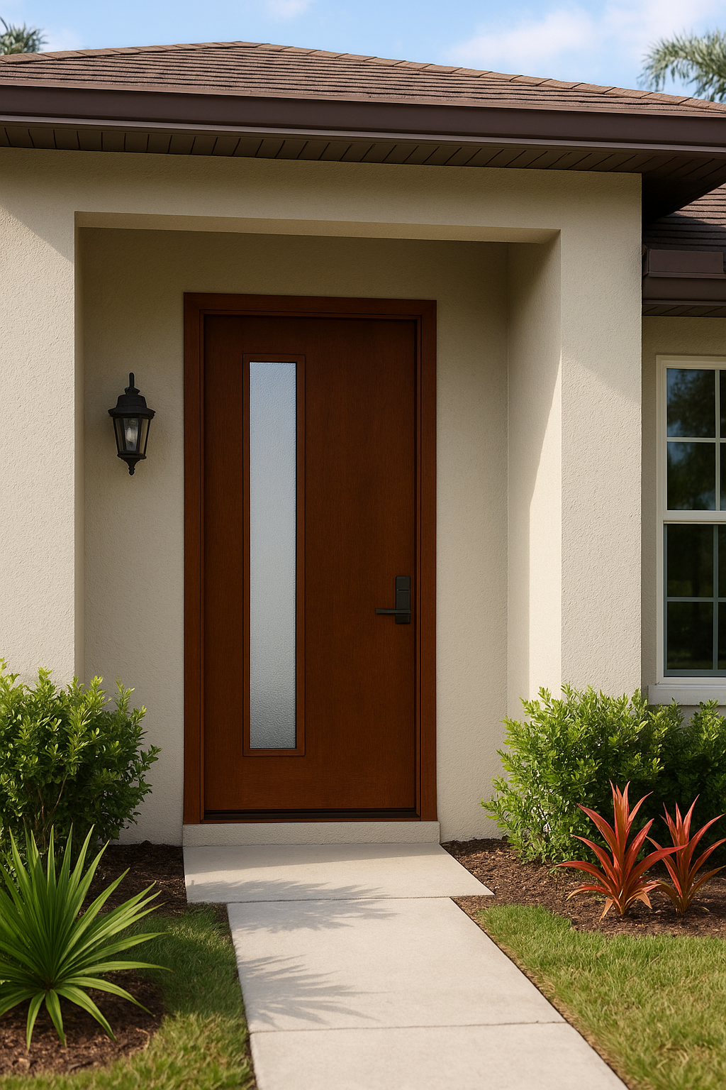 Impact Windows & Doors Tampa - Pulse 8' Linea Offset Left - Granite