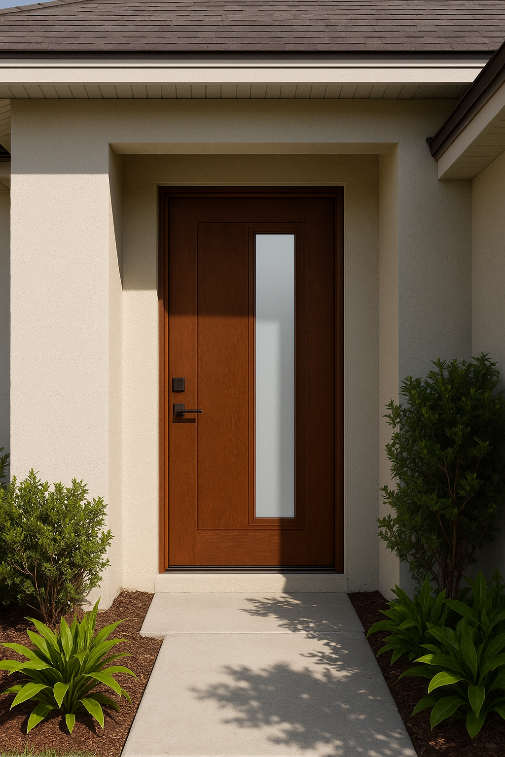 Impact Windows & Doors Tampa - Pulse 8' Linea Offset Right - Satin Etch