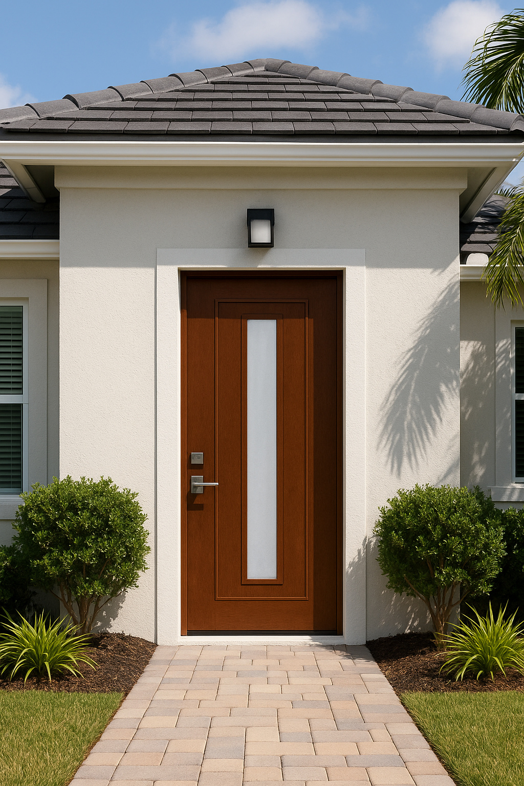 Impact Windows & Doors Tampa - Pulse 8' Linea Centered - Chinchilla