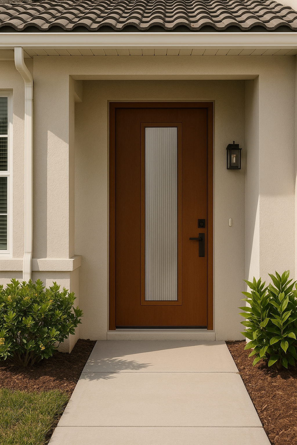 Impact Windows & Doors Tampa - Pulse 8' Linea Centered - Reeded
