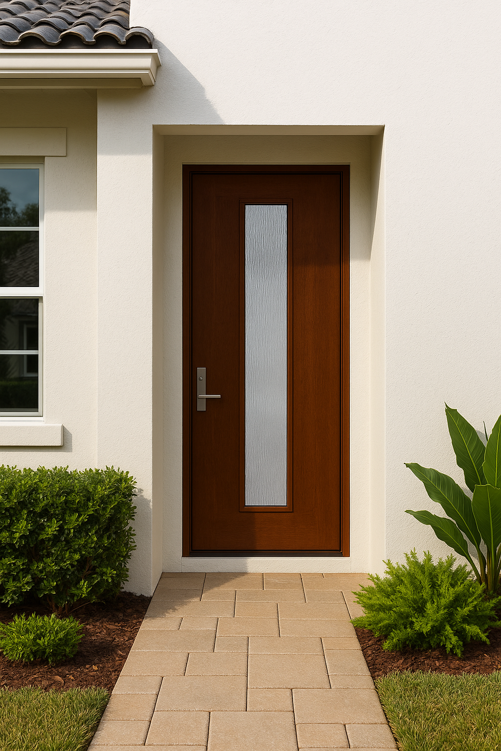 Impact Windows & Doors Tampa - Pulse 8' Linea Centered - Rainglass