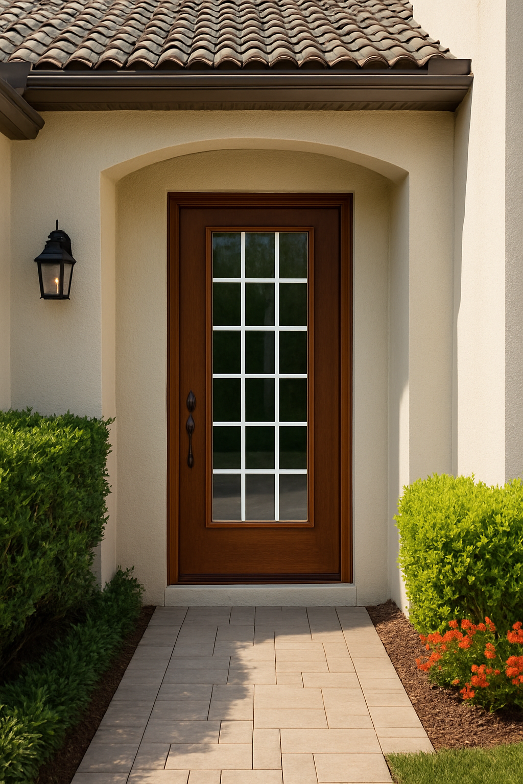 Impact Windows & Doors Tampa - 8' Full Lite W/ Stile Lines - Colonial