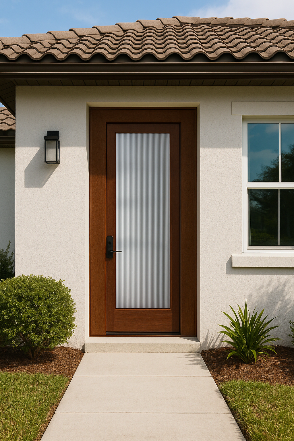 Impact Windows & Doors Tampa - 8' Full Lite W/ Stile Lines - Reeded