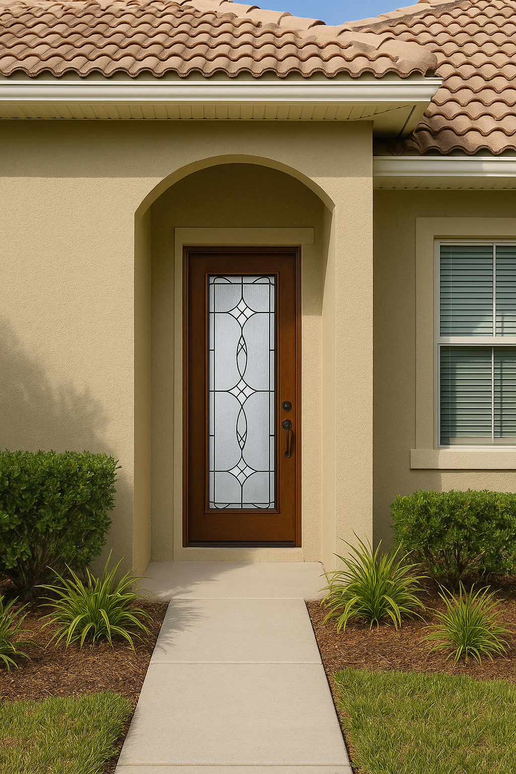 Impact Windows & Doors Tampa - 8' Full Lite W/ Stile Lines - Blackstone