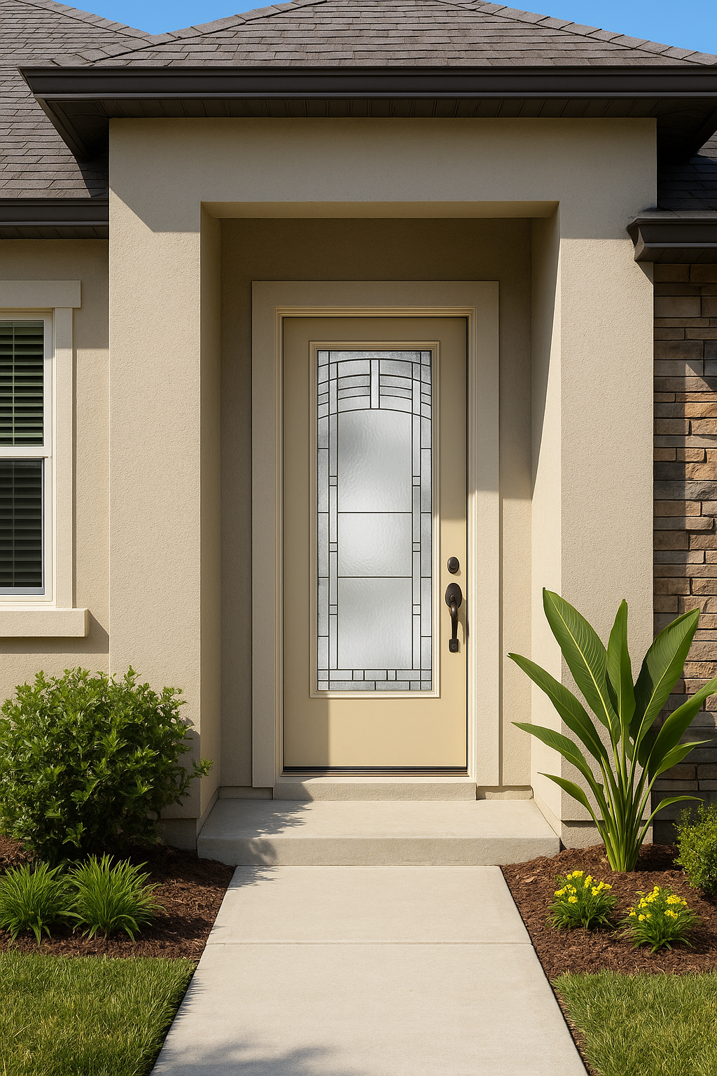 Impact Windows & Doors Tampa - Full Lite Flush - Maple Park