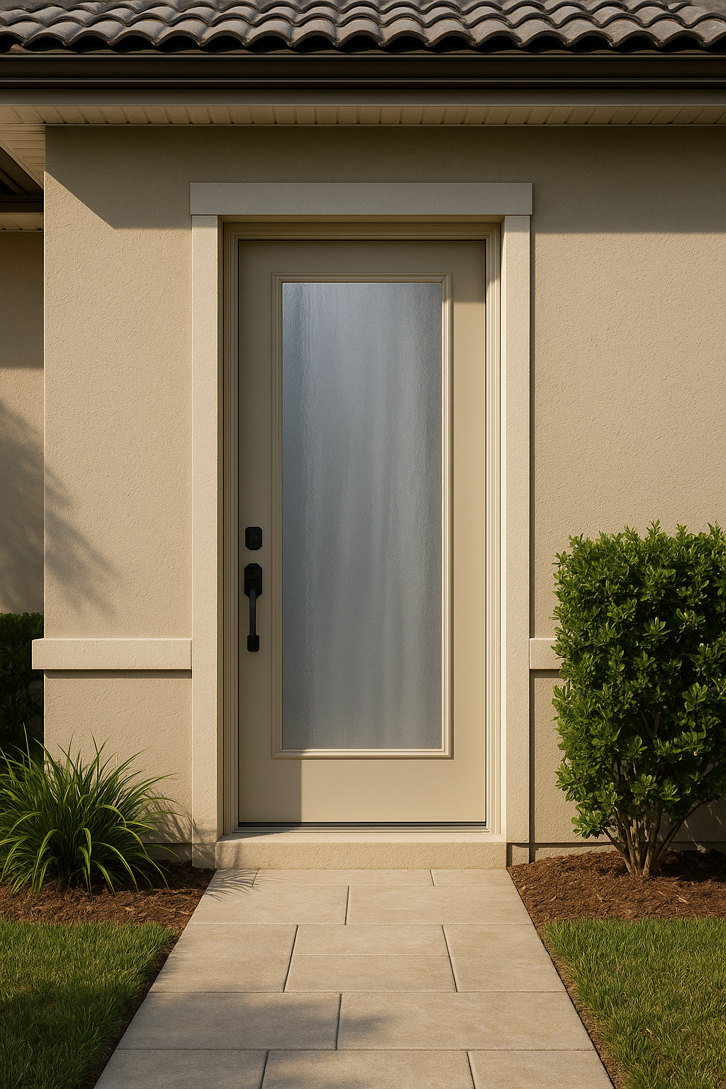 Impact Windows & Doors Tampa - Full Lite w/ Stile Lines - Chinchilla