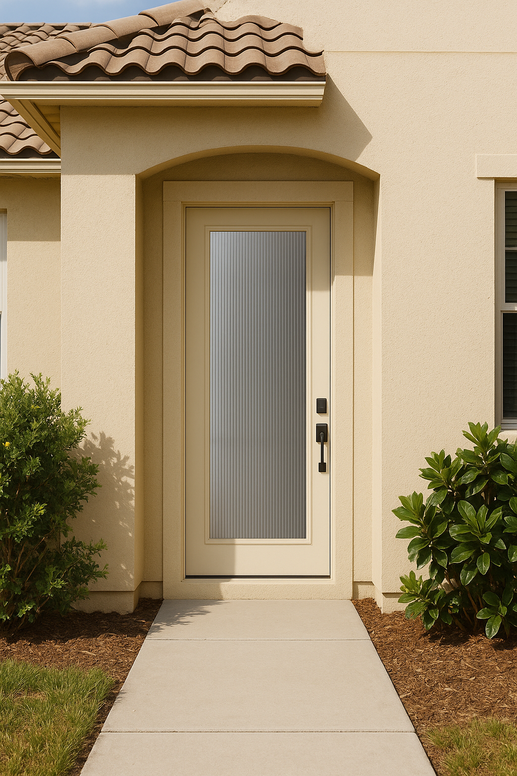 Impact Windows & Doors Tampa - Full Lite w/ Stile Lines - Reeded
