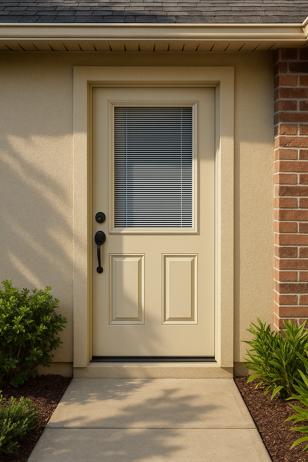 Impact Windows & Doors Tampa - Half Lite 2 Panel - Blinds Raise/Tilt No Grid