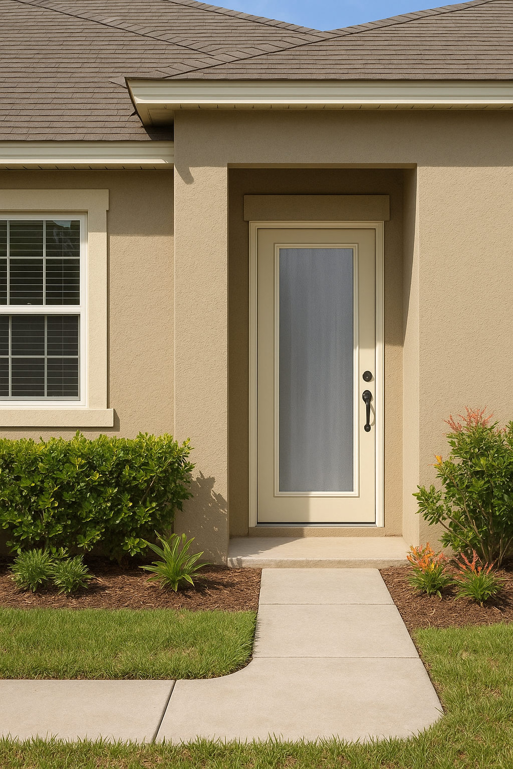 Impact Windows & Doors Tampa - Full Lite Flush - Chinchilla