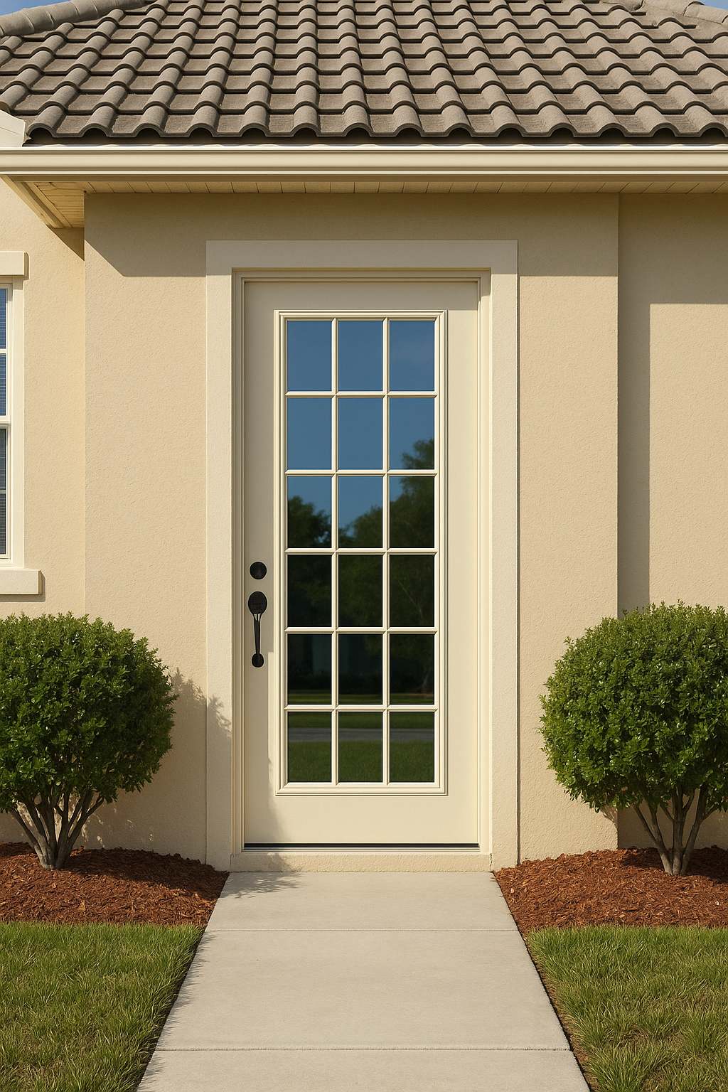 Impact Windows & Doors Tampa - Full Lite Flush - Colonial