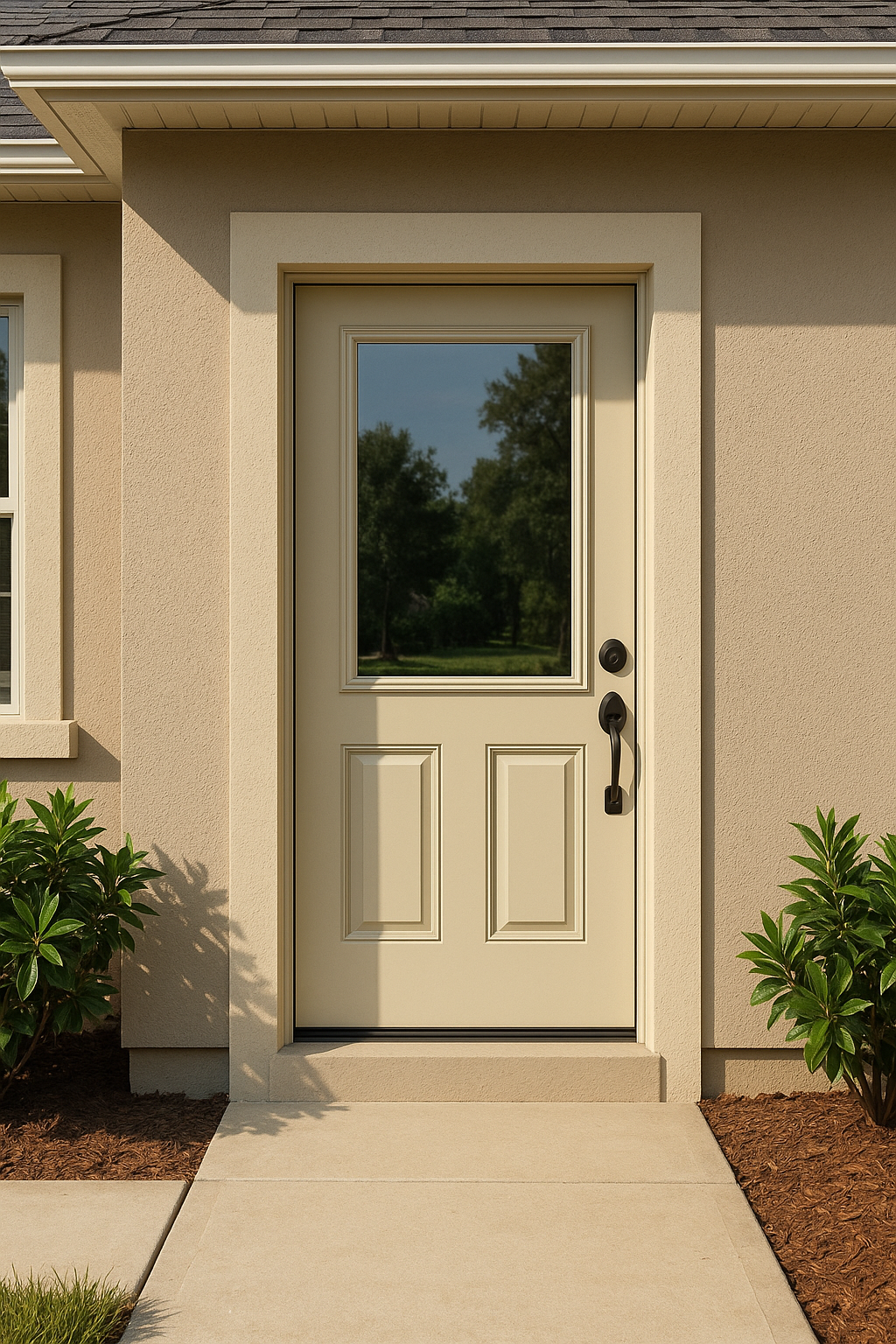 Impact Windows & Doors Tampa - Half Lite 2 Panel - Clear 1 Lite No Grid