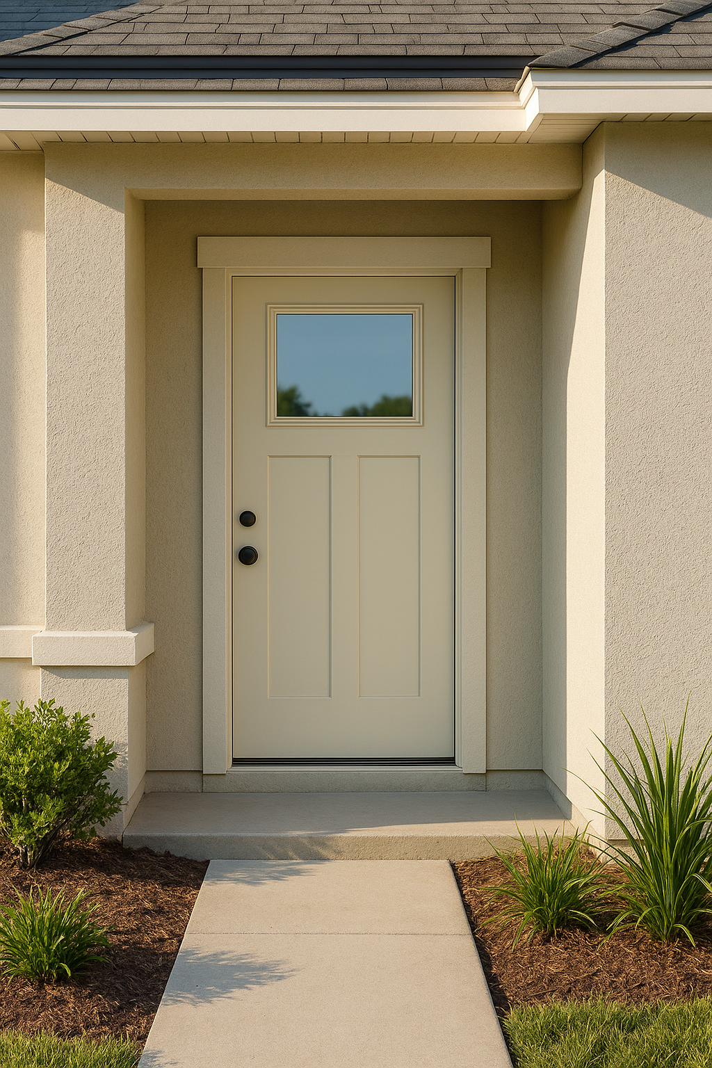 Impact Windows & Doors Tampa - Craftsman Lite 2 Panel Shaker - Clear 1 Lite No Grid