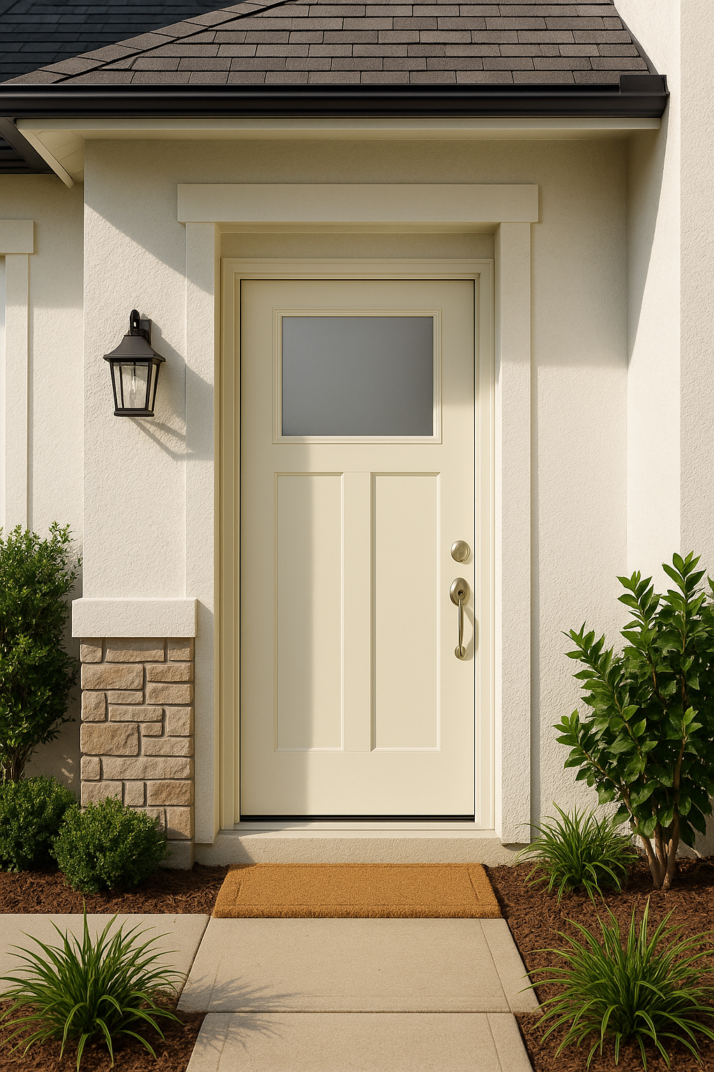 Impact Windows & Doors Tampa - Craftsman Lite 2 Panel Shaker - Satin Etch