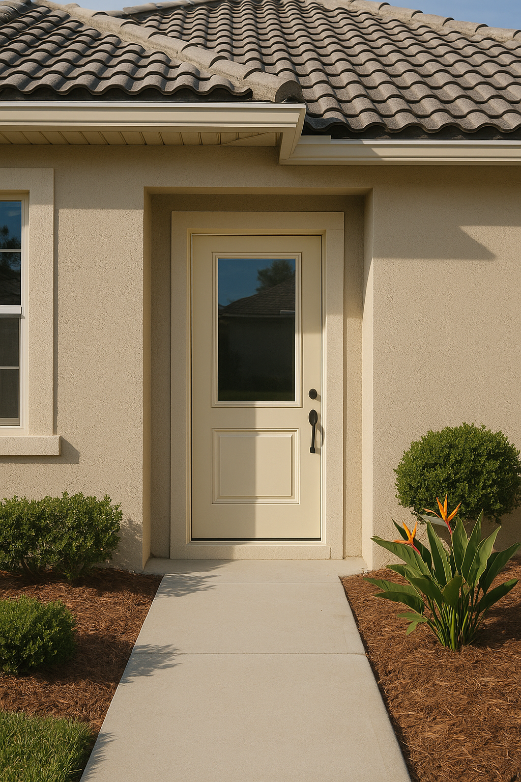 Impact Windows & Doors Tampa - Half Lite 1 Panel Top and Bottom - Clear 1 Lite No Grid