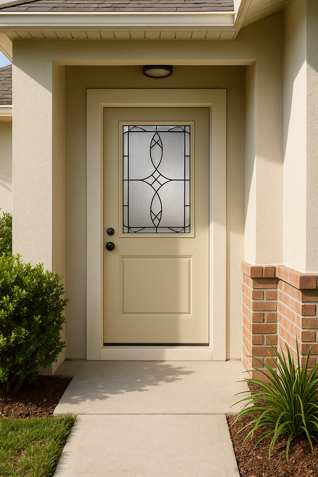 Impact Windows & Doors Tampa - Half Lite 1 Panel Shaker - Blackstone
