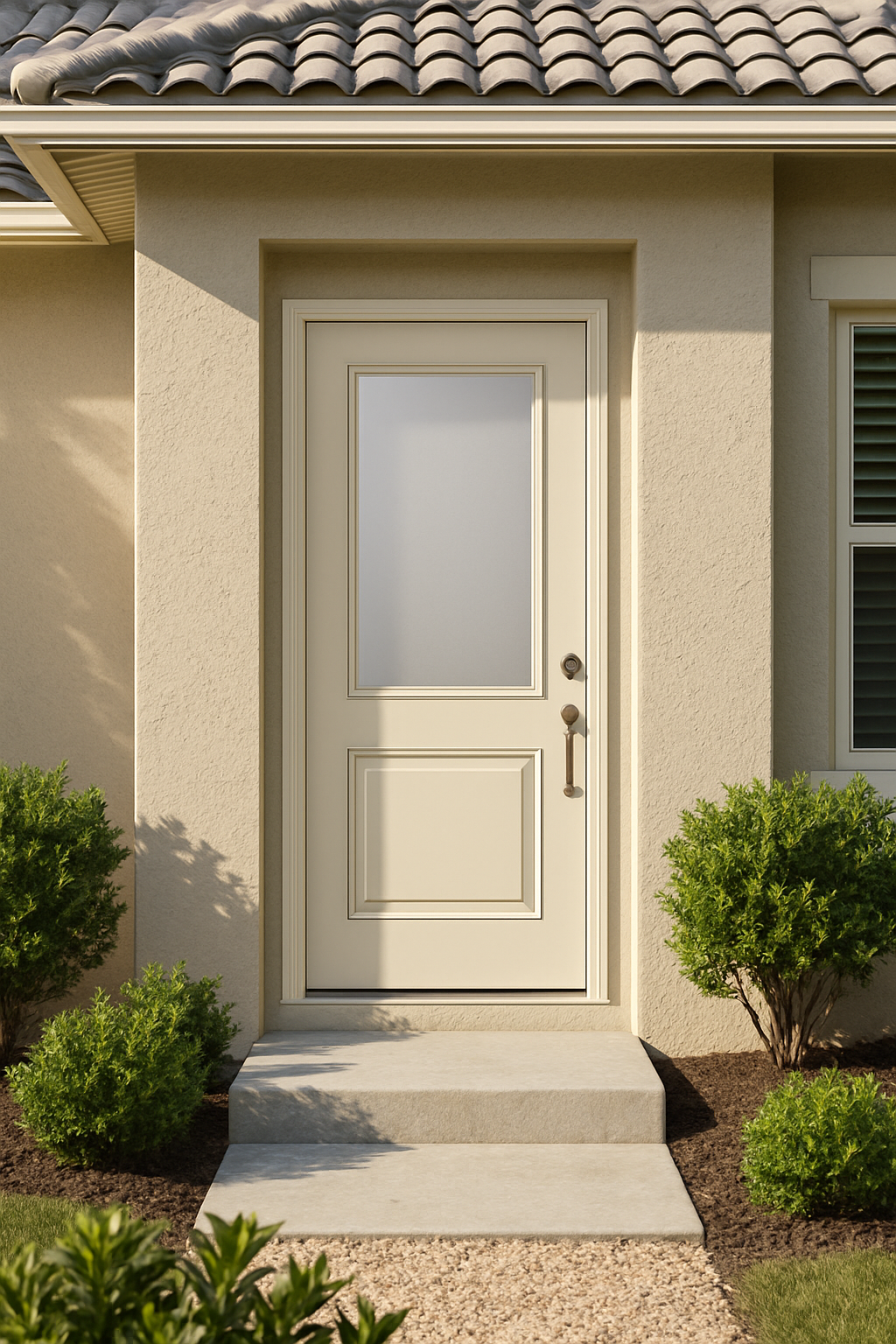 Impact Windows & Doors Tampa - Half Lite 1 Panel - Satin Etch