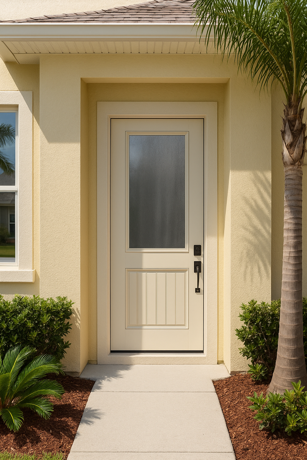 Impact Windows & Doors Tampa - Half Lite 1 Panel Plank - Chinchilla