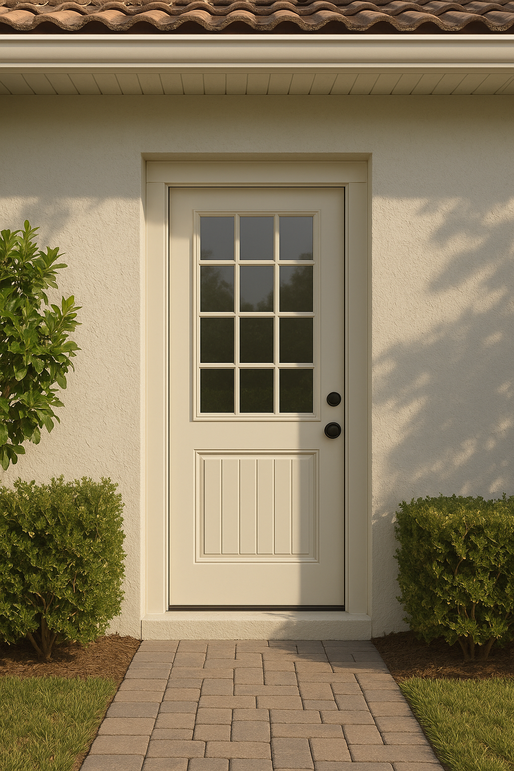 Impact Windows & Doors Tampa - Half Lite 1 Panel Plank - Colonial