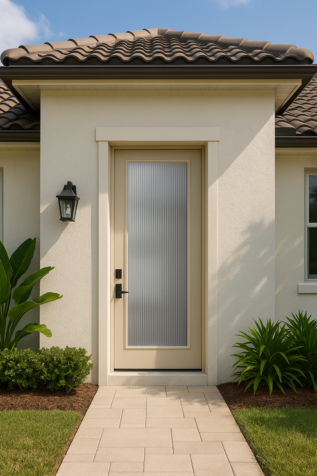 Impact Windows & Doors Tampa - 8' Full Lite Flush - Reeded