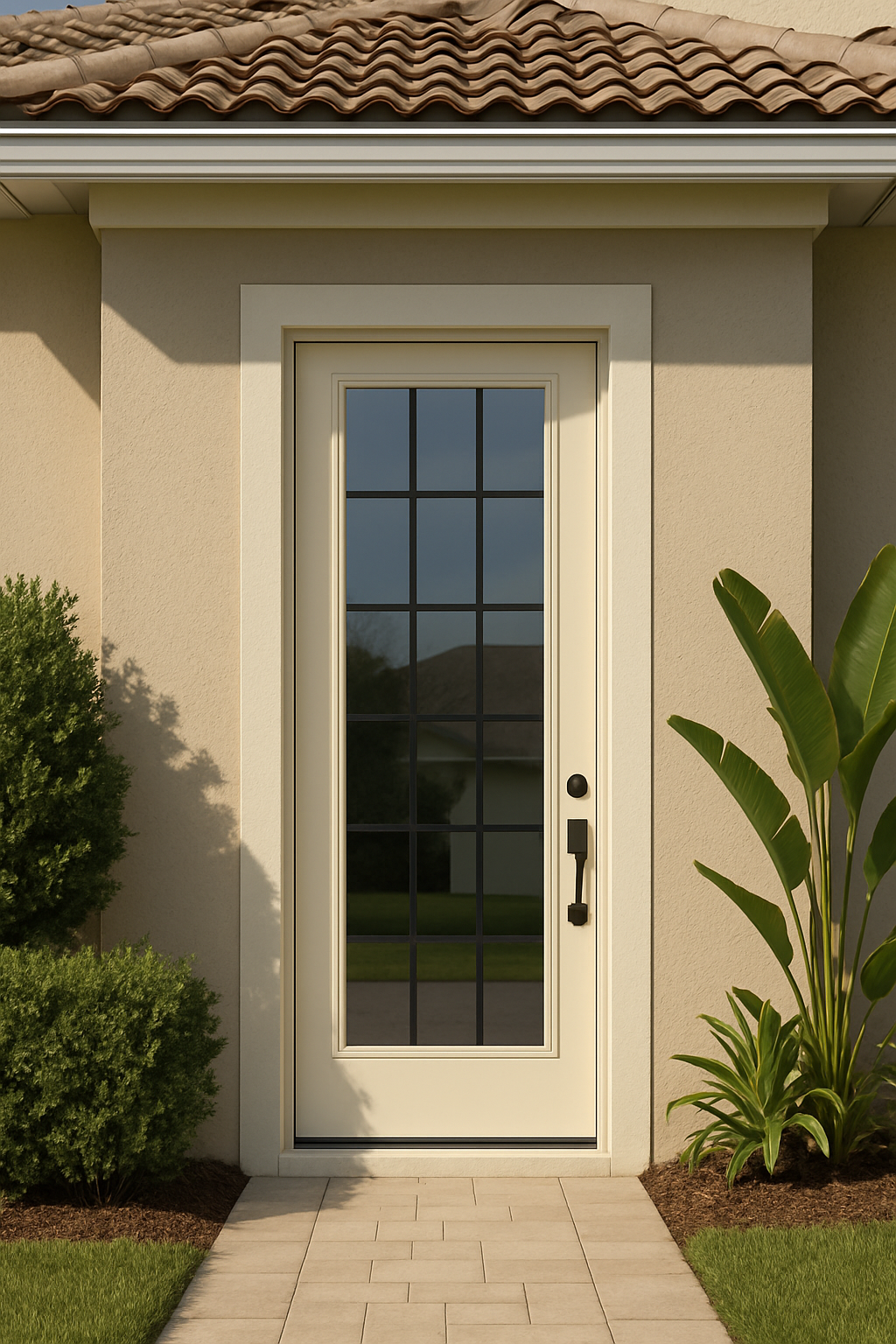 Impact Windows & Doors Tampa - 8' Full Lite Flush - Colonial
