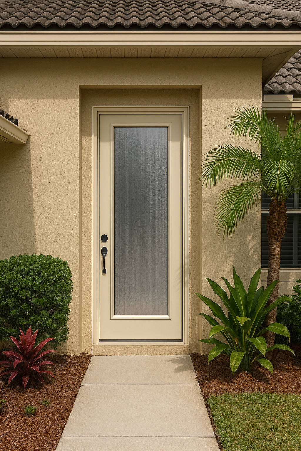 Impact Windows & Doors Tampa - 8' Full Lite W/ Stile Lines - Chinchilla