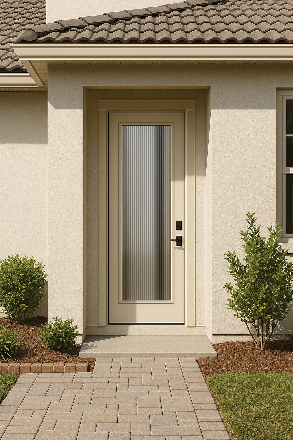 Impact Windows & Doors Tampa - 8' Full Lite W/ Stile Lines - Reeded