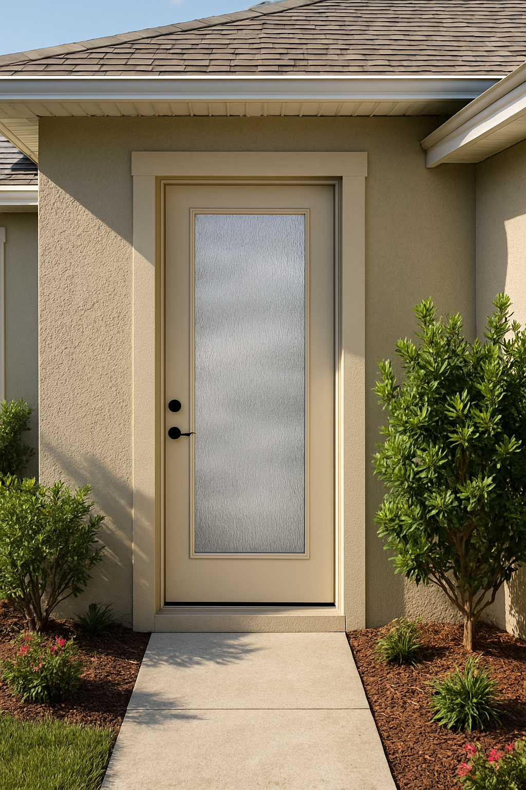 Impact Windows & Doors Tampa - 8' Full Lite W/ Stile Lines - Rainglass