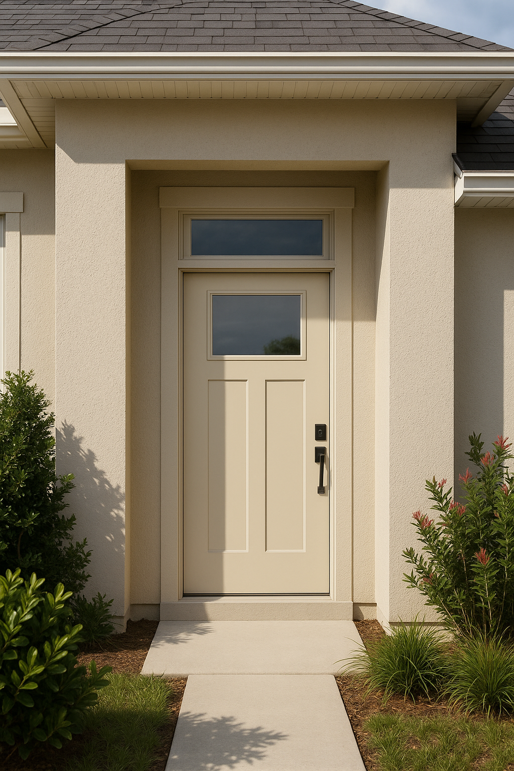 Impact Windows & Doors Tampa - 8' Craftsman Lite 2 Panel Shaker - Clear 1 Lite No Grid