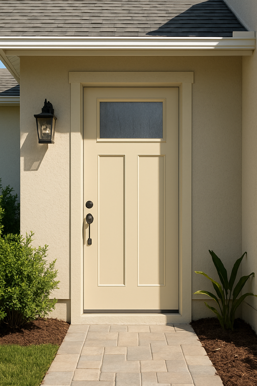 Impact Windows & Doors Tampa - 8' Craftsman Lite 2 Panel Shaker - Chinchilla