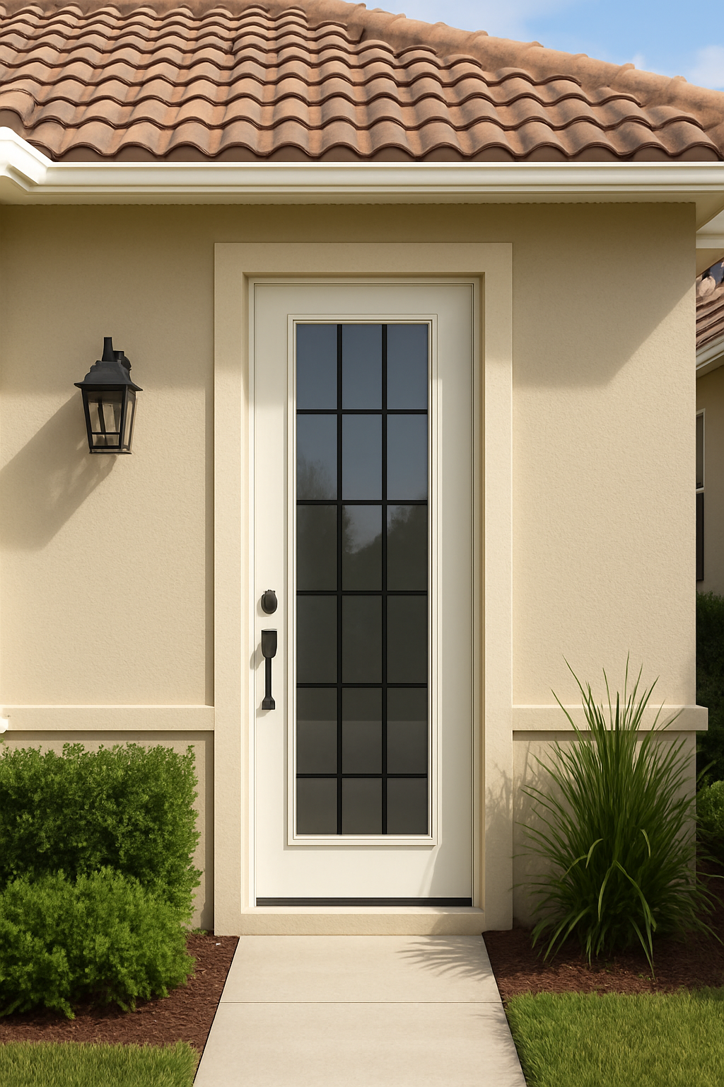 Impact Windows & Doors Tampa - 8' Full Lite W/ Stile Lines - Colonial