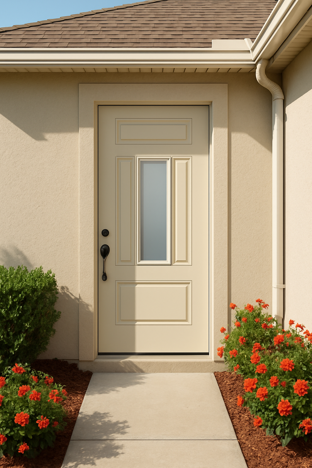 Impact Windows & Doors Tampa - 8' Center Lite 3 Panel - Satin Etch