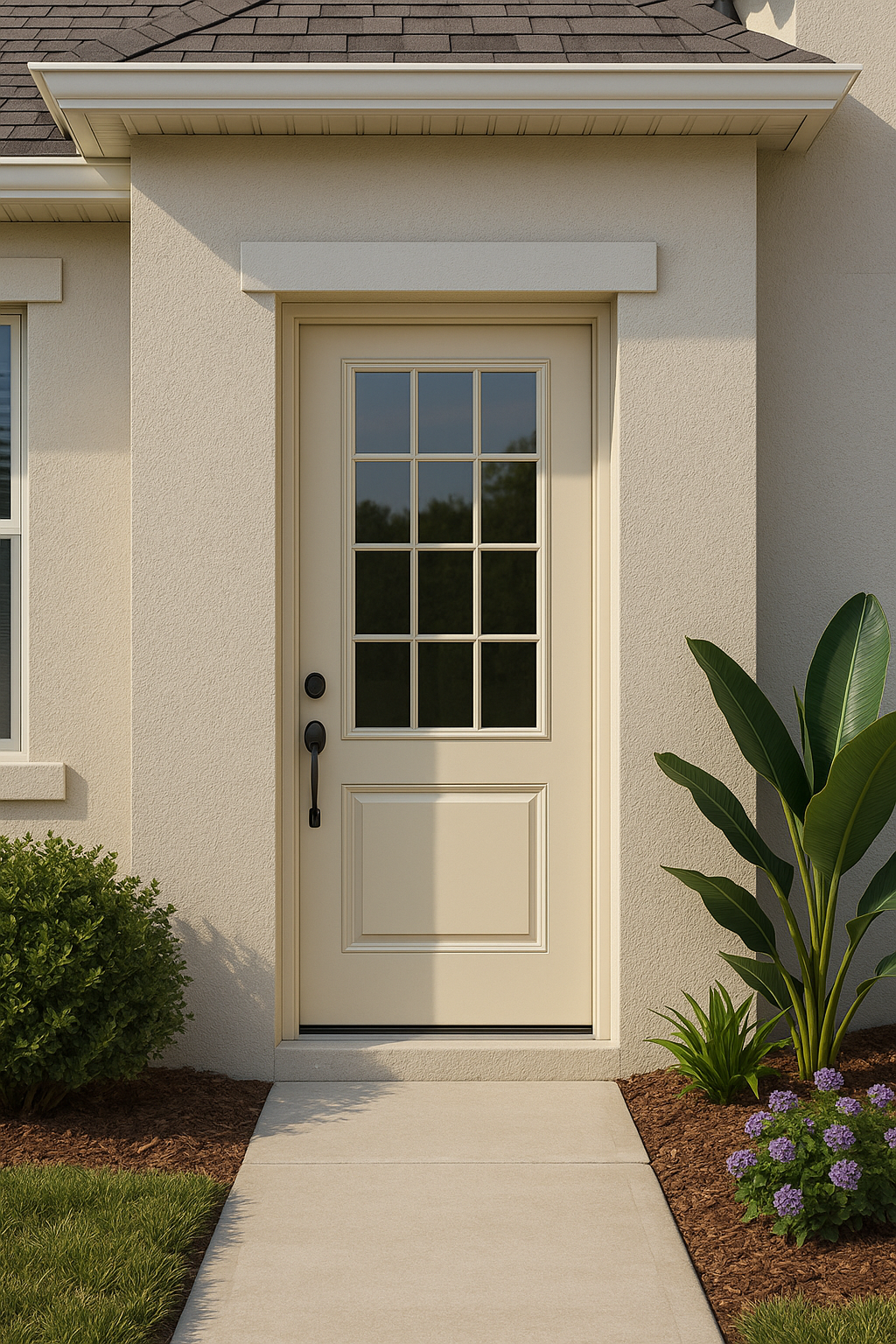 Impact Windows & Doors Tampa - 8' Half Lite 1 Panel Top and Bottom - Colonial