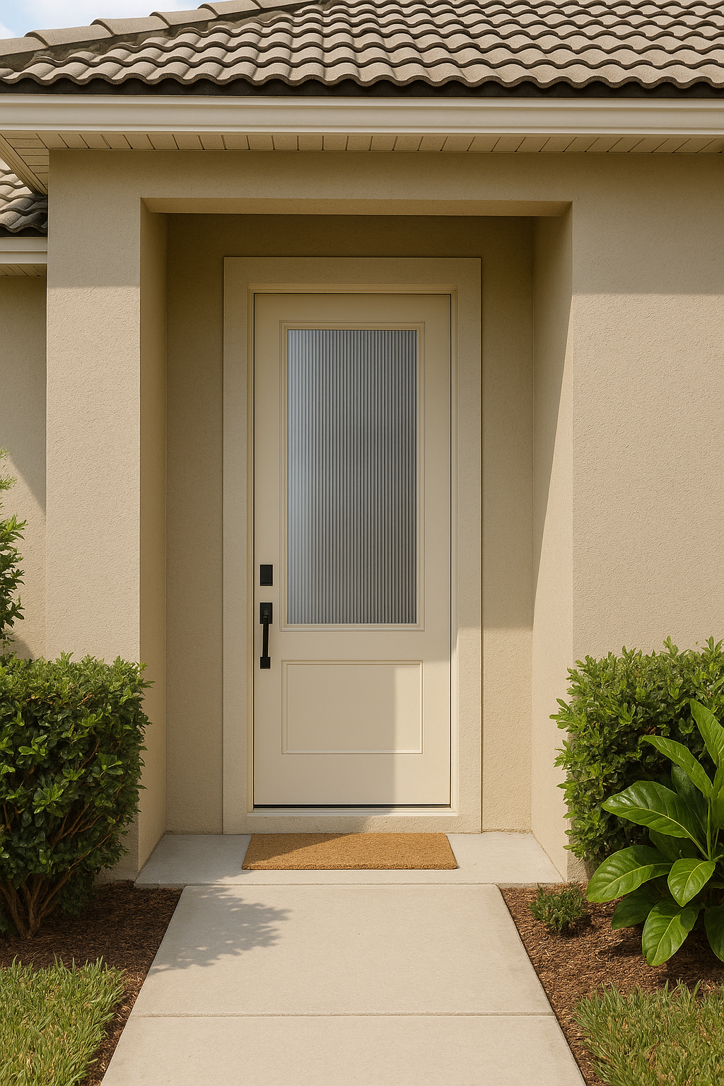 Impact Windows & Doors Tampa - 8' Half Lite 1 Panel Shaker - Reeded