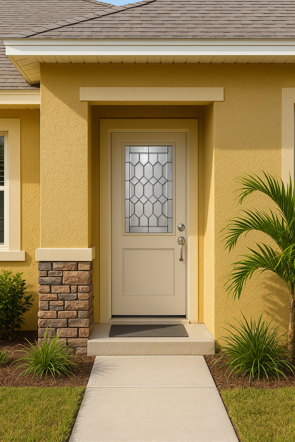 Impact Windows & Doors Tampa - 8' Half Lite 1 Panel Shaker - Crystalline