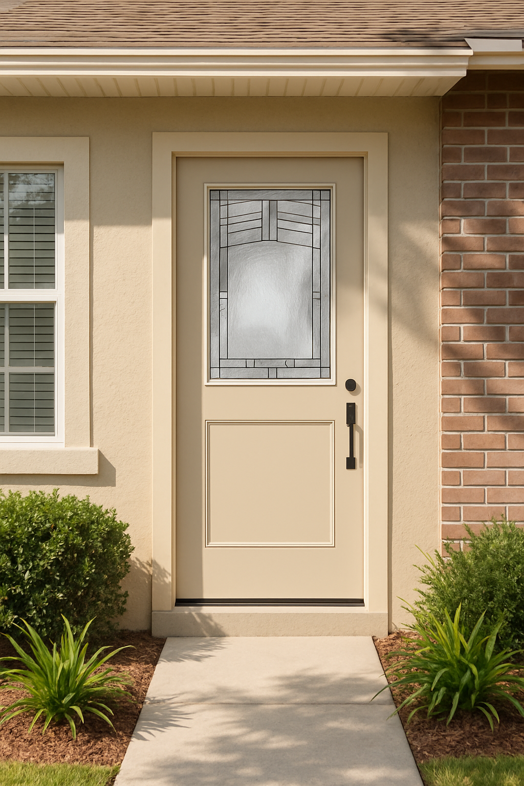 Impact Windows & Doors Tampa - 8' Half Lite 1 Panel Shaker - Maple Park